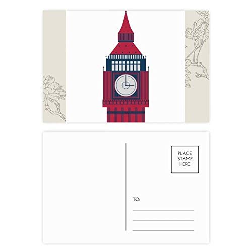 Drapeau Royaume-Uni et Big Ben : écrivez vos souvenirs sur cette carte postale fleurie
