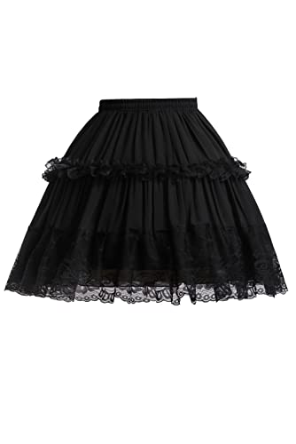 Image of Women Girls Crinoline Petticoat 2 Adjustable Hoop Skirt lace Slips Short Lolita Underskirt for Cosplay Dress