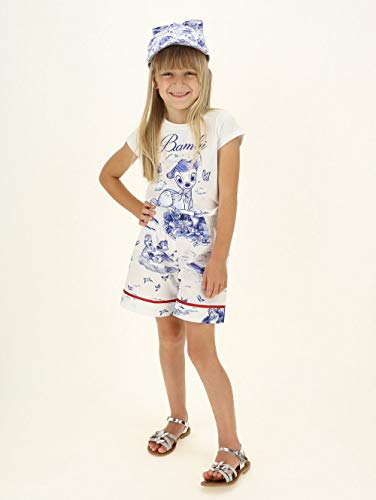 MONNALISA Shorts Bianco Stampa Personaggi Disney