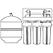 Geekpure 5 Stage Reverse Osmosis Replacement Filter Set with 75 GPD Membrane -Standard 10 Inch