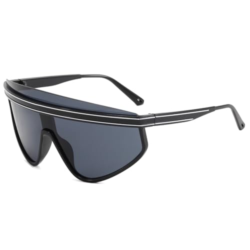 RTESDCN Gafas de sol y antiparras deportivas unisex, resistentes al viento, ergonómicas y con protección UV400 for ciclismo, running y actividades al aire libre.(BLACK/GRAY)