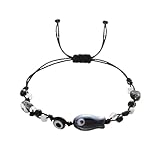 MMIUAEG Aesthetic Cartoon Ceramics Fish Bracelet For Women Handmade Cute Colorful Rice Beads Bracelet Fashion Lucky Friendship Party Jewelry-black