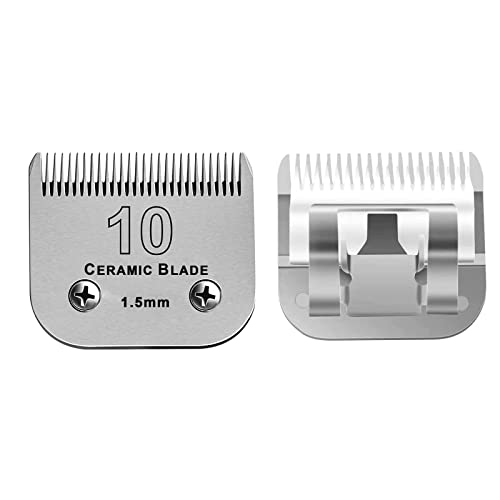 BESTBOMG Scherkopf 10, L: 1,5 mm kompatibel mit Oster Tierhaarschneidemaschine kompatibel mit Wahl Hunde Haarschneidemaschine kompatibel mit andis hundeschermaschine