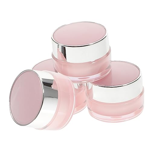 FRCOLOR 4 Piezas Tarro De Crema Tarro De Crema Recipientes Pequeños Con Tapas Botella Exprimible Jalea De Petróleo Dispensadores De Crema Contenedores De Viaje Cremas Dulce Acrílico Rosa