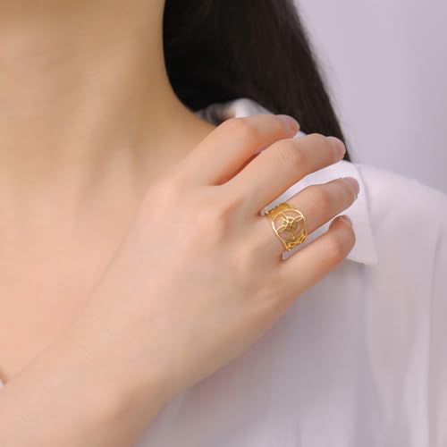 TEAMER Witches Knot Ring - Stainless Steel Celtic Amulet Vintage Jewelry For Women2