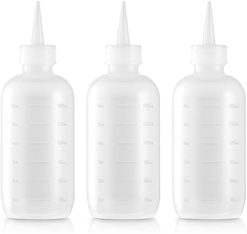 Bar5F Hair Color Applicator Bottles, 3-Pack, 6 Ounce