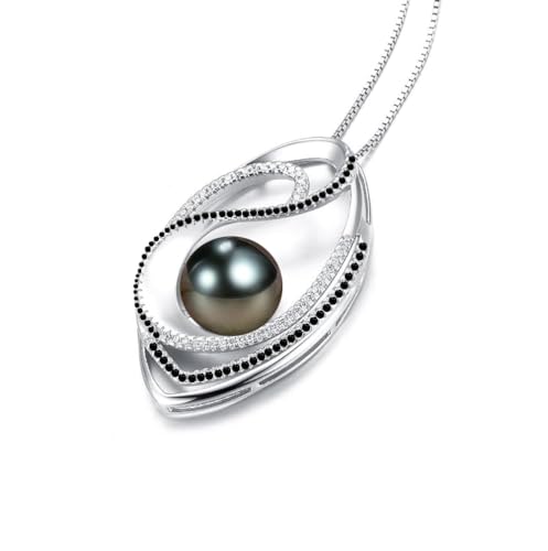 Mothers Day Gifts for Mom, Wife, Women - Tahitian Black Pearl Necklace - Wedding, Birthday, Anniversary, Valentine's, Christmas Jewelry3