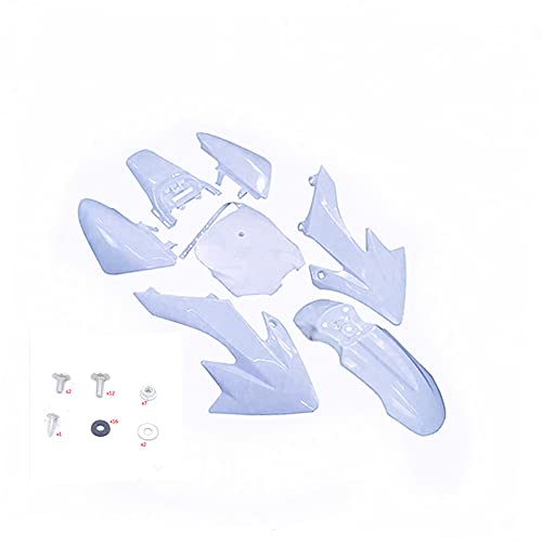 Hongyu CRF70 white full fairing plastic fairing (including mounting screws) motorcycle fender body cover for CRF70 XR70cc pit type land car
