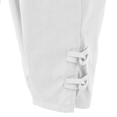 DuDubaby Baggy Pants Men Mens Casual Linen Loose Fit Elastic Drawstring Waist Straight-Legs Summer Yoga Beach Long3