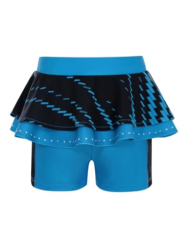 YEAHDOR Girls Shorts with Ruffle Skirts Athletic Dance Skater Skirts Skorts Ruffle Skirt Shorts for Kids2