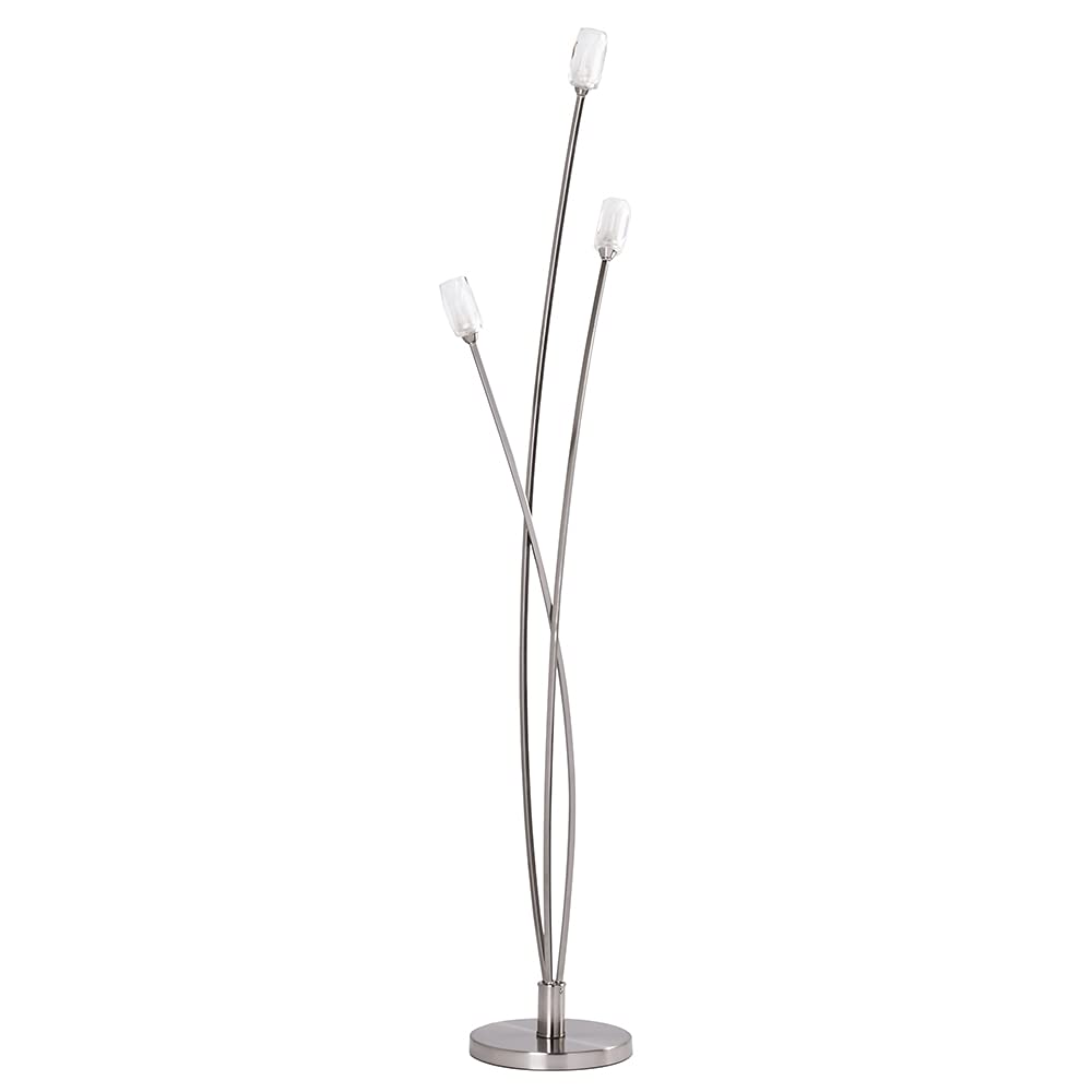 Litecraft Macti Brushed Nickel 3 Light Table Lamp from B&Q
