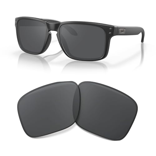 OAKLEY Original Holbrook OO9102 00002057 Black Iridium Replacement Lenses For Men For Women+ Bundle Microfiber Pouch -FRAMES NOT INCLUDED