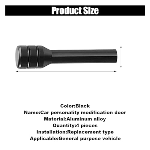 image for GLSOWEE 4PCS Car Door Lock Knobs, 1.96×0.47 Inch Door Lift Bolt Auto 