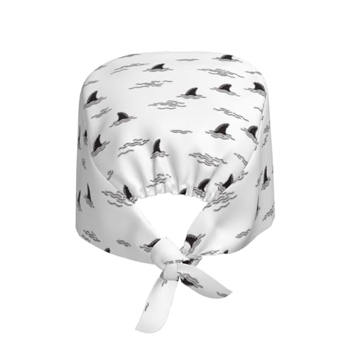Image of Working Cap Scrub Cap with Sweatband Adjustable Unisex Women Tie Back Hat Nurse Surgical Caps
