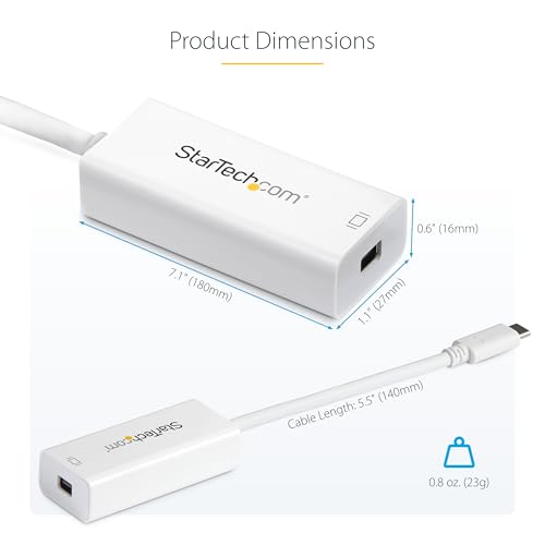 Image of USB C to Mini DisplayPort Adapter - 4K 60Hz - USB C Adapter - USB-C to Mini DisplayPort - USB C Dongle - USB C to MDP Adapter
