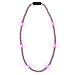 FlashingBlinkyLights Pink Light Up LED Mardi Gras Bead Necklace