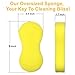 6 Pack Car Wash Sponges,Macroporous and High Density Large Sponge, All-Purpose Extra Thick Foam Cleaning Kit, Ideal Washing Sponges for Kitchen, Bathroom & Household