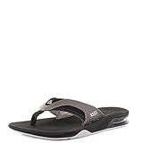 Reef Men's Sandals Fanning Prints, Bottle Opener Flip Flops For Men, Tan Woven, 7