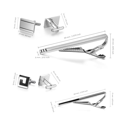 Image of Wynameleri UJOY Cufflinks and Tie Pin Set of 2 Classic Design Fashion Accessories for Men