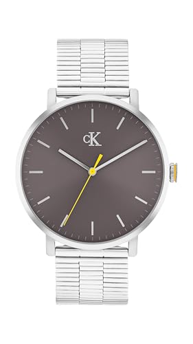 Calvin Klein Orologio Con Movimento Al Quarzo A Tre Lancette Argentato Collezione Ck Real Con Cinturino In Acciaio Inossidabile Argentato - 25200547