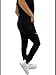 IRONIK Scrubs Womens Black Cargo Joggers Scrub Pants, 10 Pockets, Durable, Comfortable, Wrinkle-Free with Anti-Fade Black