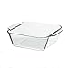 Fuente de horno rectangular de vidrio borosilicato transparente de 550 ml - LOLAhome