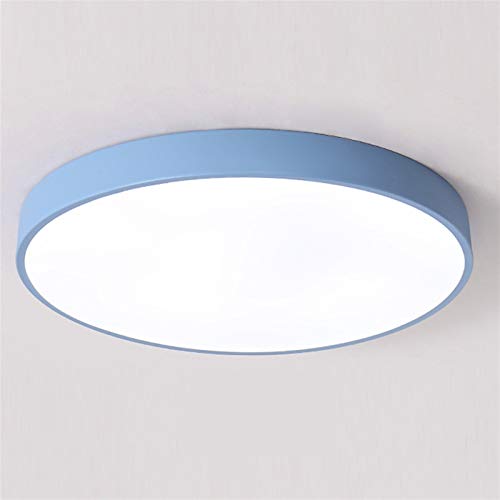 Crepundia Lampadario LED Moderna Luce Soffitto, Plafoniera Moderna Soggiorno Camera Da Letto Luce Corridoio Balcone Soffitto Lampada Cucina A(Blue,RC Dimmable,13W 230MM)