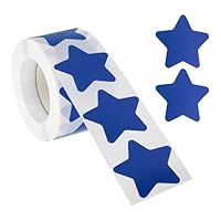PATIKIL Star Stickers Roll 1.5\", 500 Pcs Self-Adhesive Reward Stickers for Classroom Teacher Supplies and DIY Craft, Blue