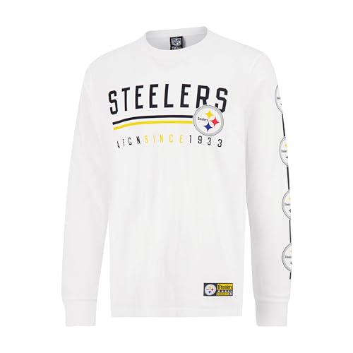Ultra Game Men's Standard NFL Official Super Soft Supreme Long Sleeve T-Shirt, White Updated, X-Large - Image 2