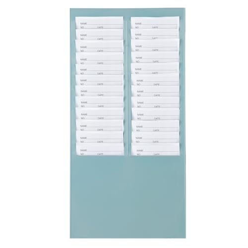 Attendance Card Holder, Time Card Slot with 24 Pocket Slots - Hanging Time Card Rack
