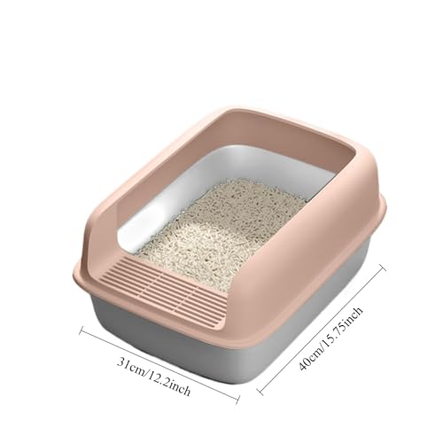 Arenero para gato semi cerrado con lados altos y protector desmontable miniatura 2