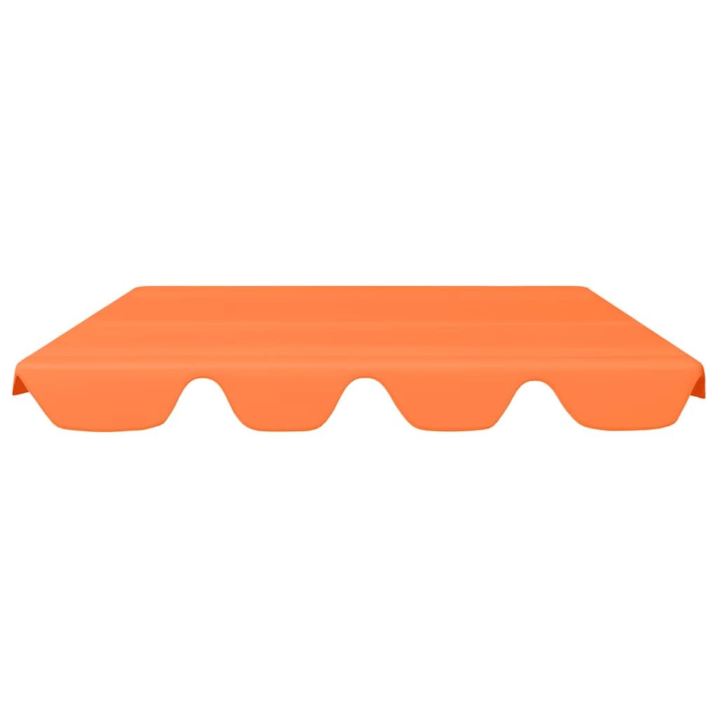 Toit de Rechange pour Balancelle de Jardin, Toile de Balancelle Housse de Rechange Toit Pare-Soleil de Balançoire Orange 150/130x105/70 cm