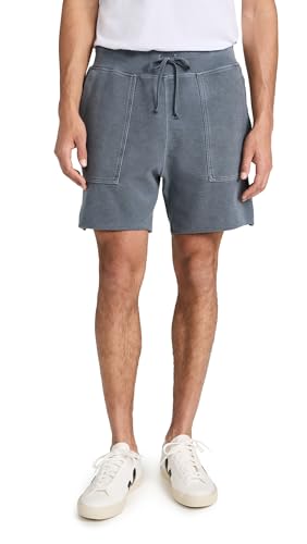 Save Khaki Men's Twillback Terry Utility Sweat Shorts 6.75', Navy, XS