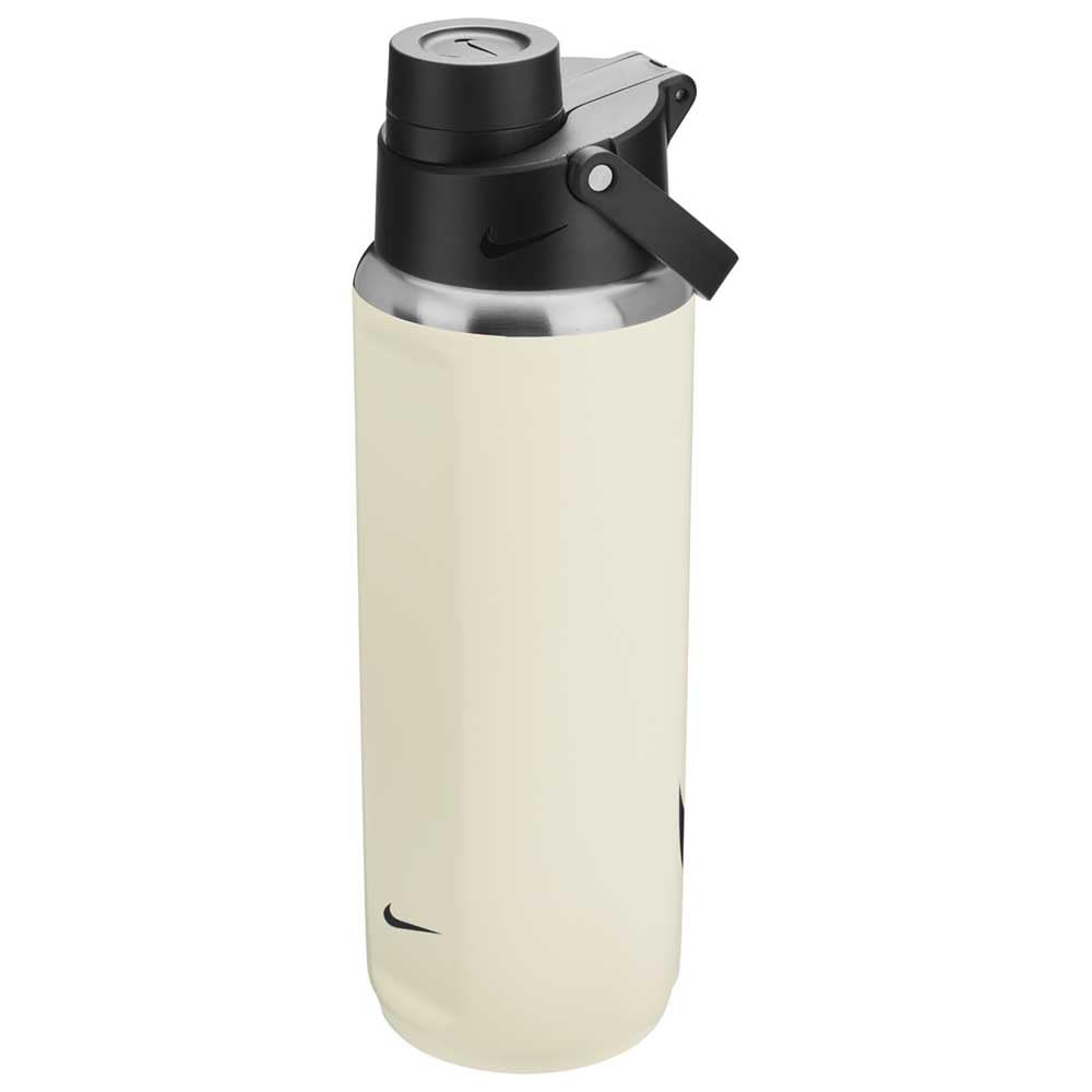 Nike SS Recharge Chug Bottle 24oz Graphic in der Farbe Coconut Milk/Black/Black, Fassungsvermögen: 709ml, N.100.7629.119.24