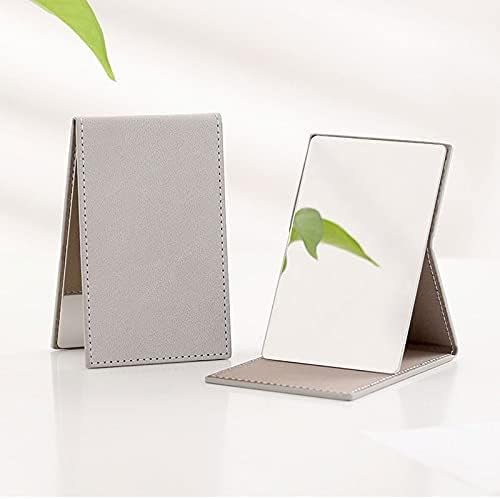 Espejo de maquillaje plegable rectangular para viaje miniatura 4