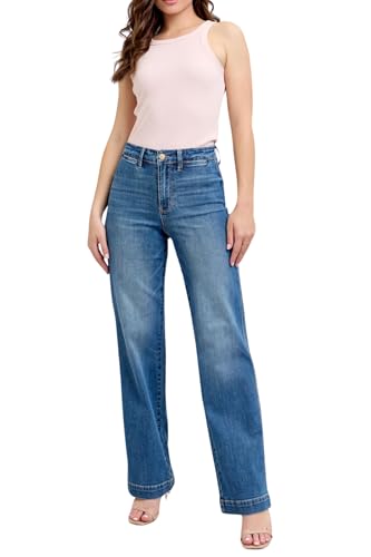 Judy Blue High Waist Straight Denim Trouser, Inseam 32"2