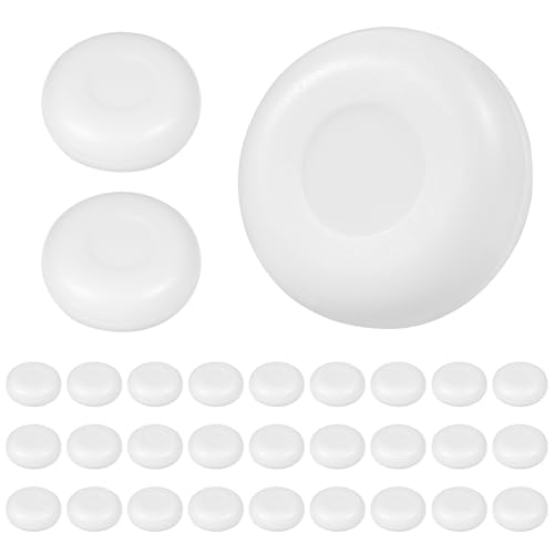 Wukemaoyi 30 unidades Squeakers cascaveis, caixas choques, criadores para costura, triceiros redondos e olanos para reparar ruídos, conchas para coser bonecas costura trabalhos manuais (25 mm)