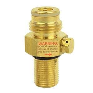 Interstate Pneumatics WRCO2-PV Brass Pin Valve for CO2 Paintball Tank