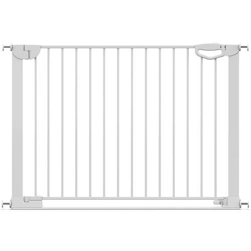 Geuther Türschutzgitter Easylock Flatstep Weiß I Treppenschutzgitter zum...