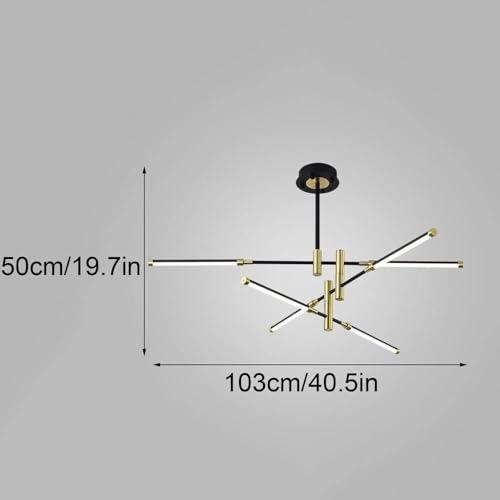 Lustre moderne à LED à intensité variable avec 3 couleurs de lumière