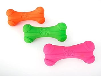 Hartz DuraPlay Bone Squeaky Latex Dog Toy, Large, 3 Pack