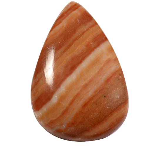 Agate rose poire naturelle de 33,45 carats | Cabochon de lithothérapie Qm55