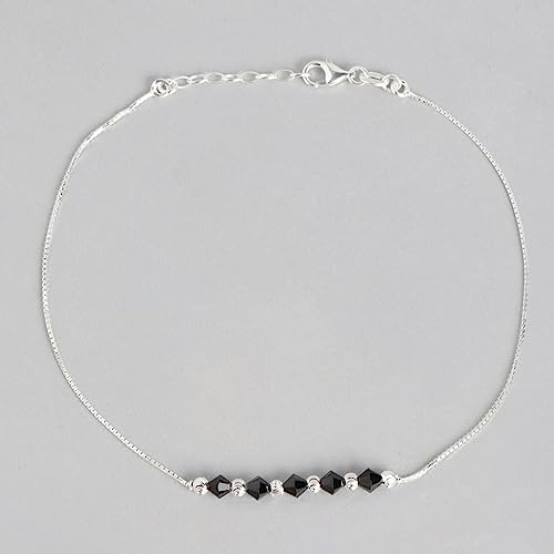 Image of ZAVYA 925 Sterling Silver Chain Look Anklet | Plated Precious Gift Ideas-Women Chain Anklet | With Certificate of Authenticity and 925 Hallmark