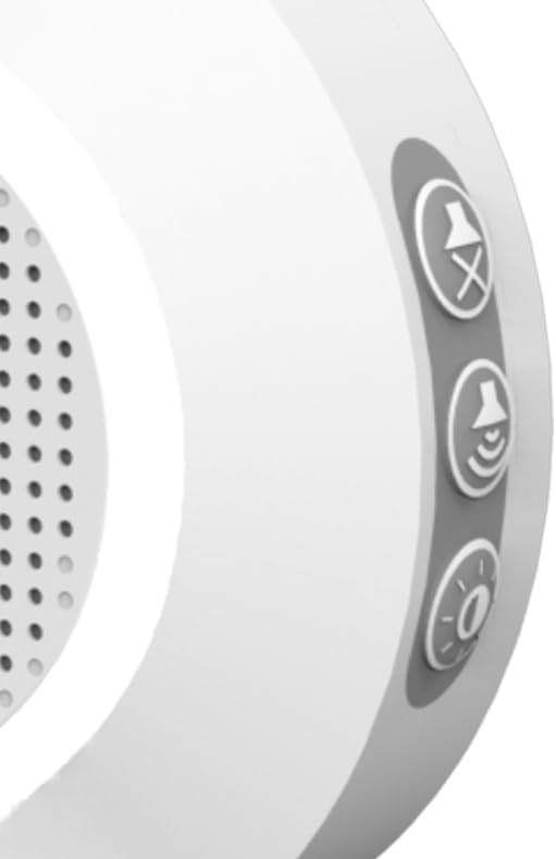 Close-up of the control buttons on the side of the Byron doorbell chime.