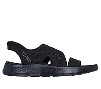 Skechers Women's GO Walk Flex Sandal Clog, Black/Black, US 8
