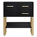 BarberPub Beauty Barber Station, Spa Wall Mount Storage Cabinet, Styling Salon Equipment for Hair Stylist, Bathroom Dresser with Drawers & Shelf 3185 (Black)
