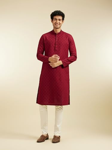 Image of DIWAS BY MANYAVAR Men's Cotton Textured Kurta (1pc)