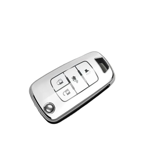 Housse de protection en TPU pour clé de voiture Chevrolet Cruze Aveo Trax étui clés blanc