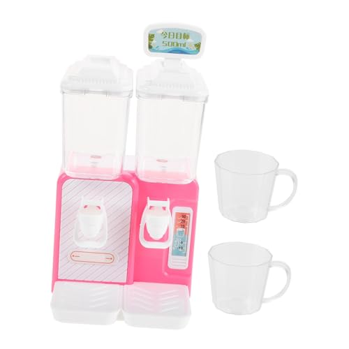 NOLITOY Mini Water Dispenser with Dual Outlets Adorable Small Drinking Fountain for Boys and Multifunctional Plaything for Independent Use and Home Decor Pink