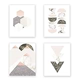 ◆ Leinwandkunst-Poster Größe ◆ Rahmen nicht im Lieferumfang enthalten – 20 x 25 cm, Set mit 4 Kunst-Postern. (Material: Hergestellt aus Segeltuch)